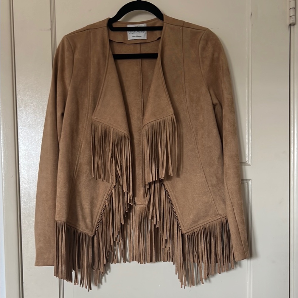 Rinascimento Tan Fringe Blazer. Super soft and great condition, size M.